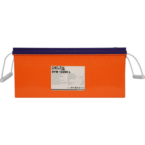 Battery Delta DTM 12200 L, voltage 12V, capacity 200Ah, 522x238x223mm Battery Delta DTM 12200 L, voltage 12V, capacity 200Ah, 522x238x223mm