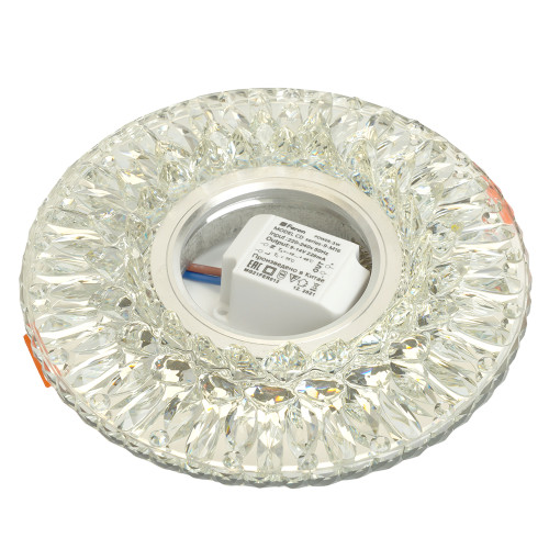 Светильник встраиваемый с LED подсветкой Feron CD942 потолочный MR16 G5.3 прозрачный Светильник встраиваемый с LED подсветкой Feron CD942 потолочный MR16 G5.3 прозрачный