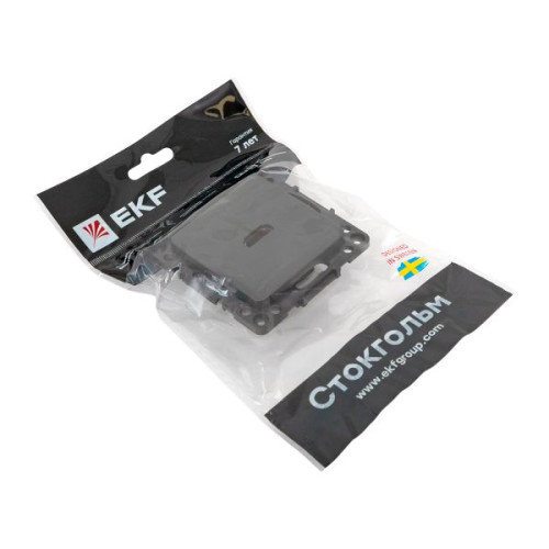 Стокгольм Механизм розетки HDMI черный EKF Стокгольм Механизм розетки HDMI черный EKF