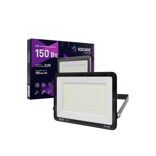 Прожектор светодиодный PREMIUM 150Вт 6500К 15000лм IP65 КОСМОС KOS_PR_LED_150 Прожектор светодиодный PREMIUM 150Вт 6500К 15000лм IP65 КОСМОС KOS_PR_LED_150