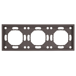 Рамка STEKKER, PFR00-5003-09 3-местная, серия Эмили, антрацит, soft touch