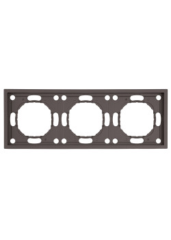 Рамка STEKKER, PFR00-5003-09 3-местная, серия Эмили, антрацит, soft touch