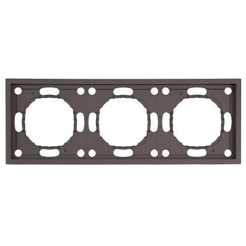 Рамка STEKKER, PFR00-5003-09 3-местная, серия Эмили, антрацит, soft touch
