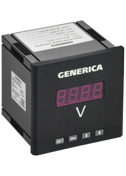 Вольтметр цифровой щитовой однофазный 96х96мм LED GENERICA