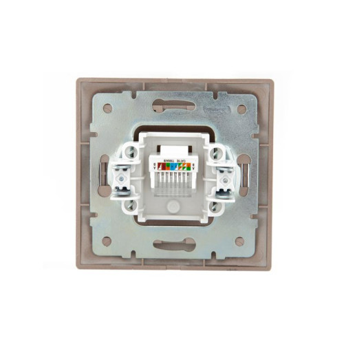 Розетка компьютерная 1-м СП Mira RJ45 16А IP20 со вставкой свет. корич. перламутр. LEZARD 701-3131-139 Розетка компьютерная 1-м СП Mira RJ45 16А IP20 со вставкой свет. корич. перламутр. LEZARD 701-3131-139