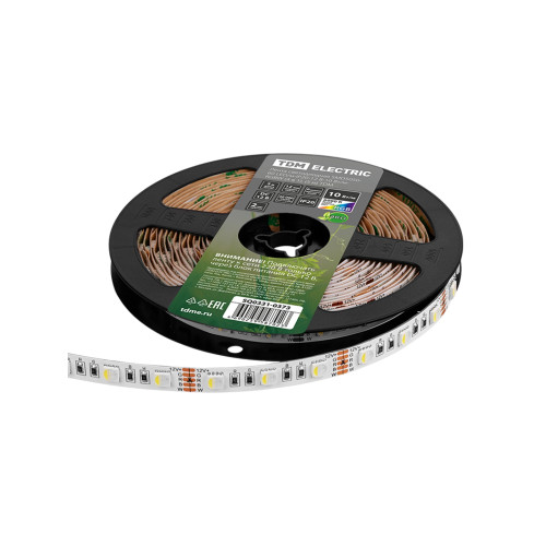 Лента светодиодная SMD5050-60 LED/м-IP20-12 В-10 Вт/м-RGBW (4 в 1), (5 м) TDM