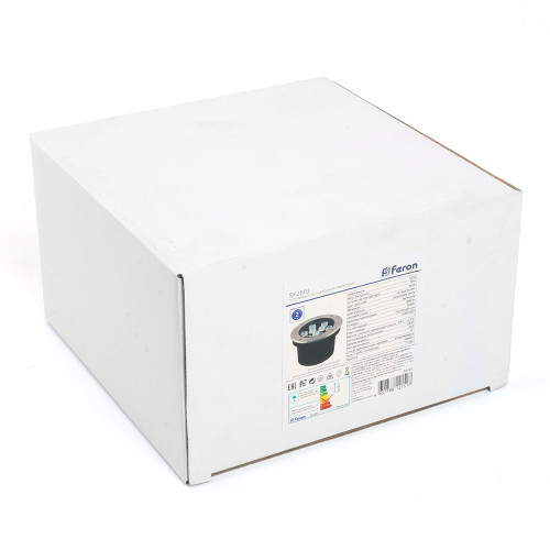 Светодиодный светильник тротуарный (грунтовый) Feron SP2803,10W, AC/DC12V, низковольтный, 4000К, металлик, D160*H90mm, вн.диаметр: 110mm, IP67 Светодиодный светильник тротуарный (грунтовый) Feron SP2803,10W, AC/DC12V, низковольтный, 4000К, металлик, D160*H90mm, вн.диаметр: 110mm, IP67
