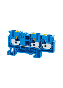 Клемма с 3-мя контактами push-in OptiClip СP-10-TRIPLET-I-BU-синий
