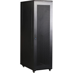 Шкаф коммутационный Lanmaster Business (TWT-CBB-18U-6X10-P1) напольный 18U 600x1000мм пер.дв.перфор. задн.дв.перфор.2-хст. 2 бок.пан. 800кг черный 926мм IP20