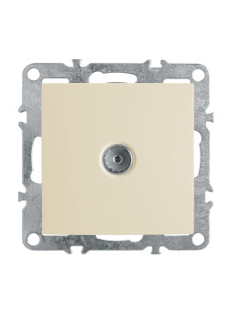 Розетка телевизионная 1-местная (механизм), STEKKER, PST00-9108-02, серия Эрна, слоновая кость
