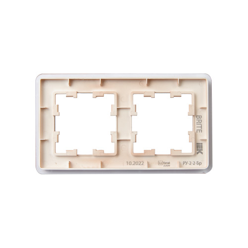 BRITE Рамка 2-местная РУ-2-2-Бр стекло дымчатый RE IEK BRITE Рамка 2-местная РУ-2-2-Бр стекло дымчатый RE IEK