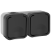 TORS Розетка 2-местная горизонтальная 16А IP55 TS122 графит IEK