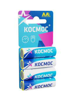 Элемент питания солевой AA/R6 4хBL (блист.4шт) КОСМОС KOCR64BL