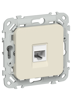 FLITE Розетка компьютерная RJ45 категория 5Е UTP РК5е-1-0-ФлСл сливочный IEK