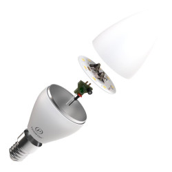 Лампа светодиодная RS LED C37 E14 8W 220-240V 2700К 8Вт свеча 800лм Ra 90 15010545058