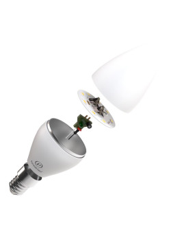 Лампа светодиодная RS LED C37 E14 8W 220-240V 2700К 8Вт свеча 800лм Ra 90 15010545058