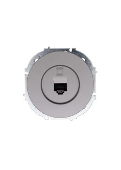 Розетка компьютерная СП OSEN RJ45 кат.6 механизм сер. матов. LEZARD 743-7488-140