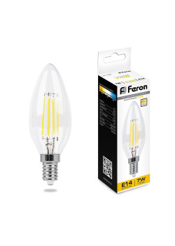 Лампа светодиодная диммируемая Feron LB-166 Свеча E14 7W 230V 2700K