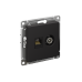 ATLASDESIGN РОЗЕТКА двойная ТВ + компьютерная RJ45 кат. 5e, механизм, КАРБОН