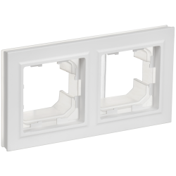 BRITE Рамка 2-местная IP44 РУ-2-БрАБ-44 арктический белый IEK
