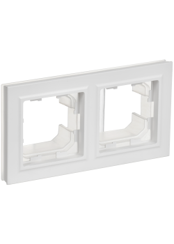 BRITE Рамка 2-местная IP44 РУ-2-БрАБ-44 арктический белый IEK