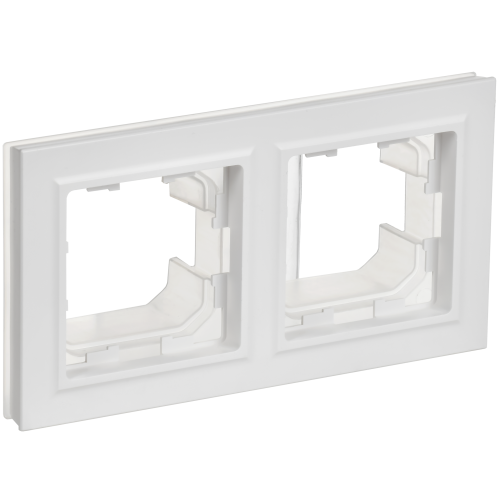 BRITE Рамка 2-местная IP44 РУ-2-БрАБ-44 арктический белый IEK