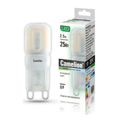 Лампа светодиодная LED2.5-G9-SL/845/G9 2.5Вт капсульная 4500К бел. G9 220лм 220-240В Camelion 12024