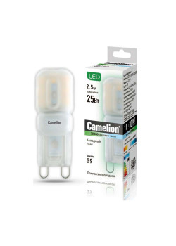 Лампа светодиодная LED2.5-G9-SL/845/G9 2.5Вт капсульная 4500К бел. G9 220лм 220-240В Camelion 12024