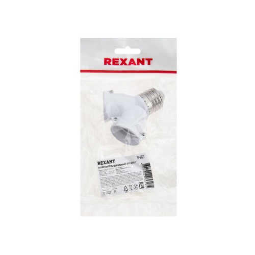 Разветвитель цокольный E27 2гн REXANT 11-8811 Разветвитель цокольный E27 2гн REXANT 11-8811