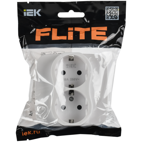 FLITE Розетка 2-местная с заземлением с защитными шторками безвинтовое крепление 16А РСш12-1-А-ФлЖ жемчуг IEK FLITE Розетка 2-местная с заземлением с защитными шторками безвинтовое крепление 16А РСш12-1-А-ФлЖ жемчуг IEK