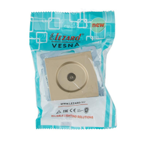 Розетка ТВ оконечная VESNA зол. LEZARD 742-3688-130 Розетка ТВ оконечная VESNA зол. LEZARD 742-3688-130