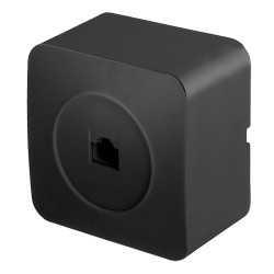 Розетка RJ-45 открытой установки, 1-местная, STEKKER, серия София, черный матовый, MST00-20-05