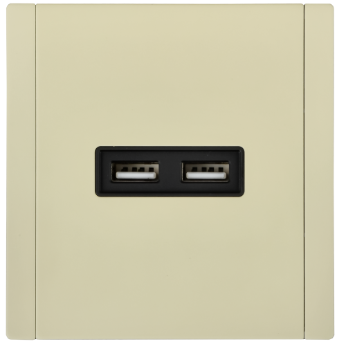 FORTE&PIANO Розетка USB A+A 3,1А FP849M металл слоновая кость IEK