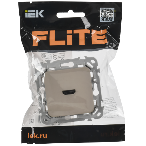 FLITE Розетка HDMI РШДМА-ФлЛ льняной IEK