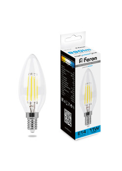 Лампа светодиодная Feron LB-713 Свеча E14 11W 230V 6400K