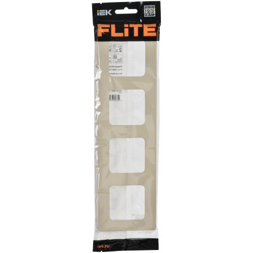 FLITE Рамка 4-местная РУ-4-К-ФлСл сливочный IEK