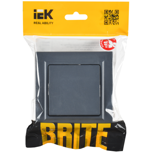 BRITE Выключатель 1-клавишный 10А в сборе ВСР10-1-0-БрМ маренго IEK BRITE Выключатель 1-клавишный 10А в сборе ВСР10-1-0-БрМ маренго IEK