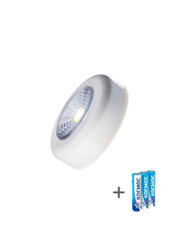 Фонарь-подсветка 1Вт COB LED 3xAAA (R03) корпус ABS-пластик бел. самокл. поверхность в комплекте двустор. скотч КОСМОС KOC305B