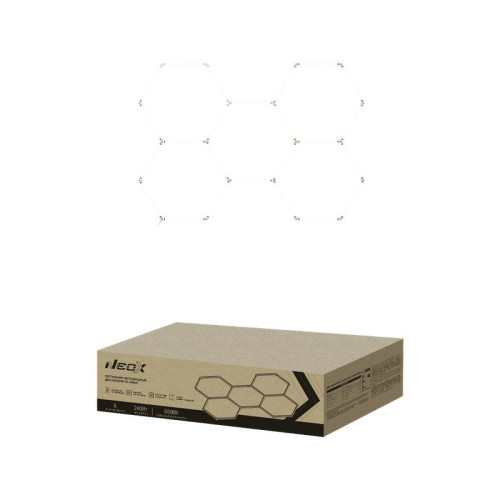 Светильник светодиодный ДБО-HEXAGON 5С-24065 240Вт 6500К 230В 1628х2380мм 5 сот 0.5м шнур с вилкой NEOX 4690612066622