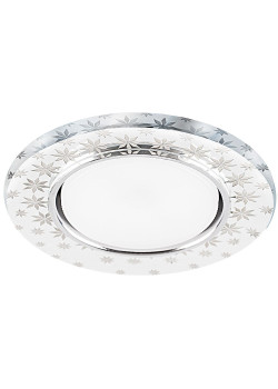 Светильник встраиваемый с белой LED подсветкой Feron CD4030 потолочный GX53 без лампы, прозрачный