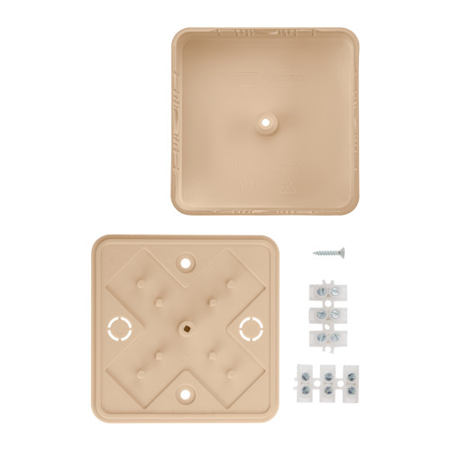 Коробка распаячная КР 75х75х20 ОП сосна, с клем. колодкой, IP40, инд. штрихкод TDM Коробка распаячная КР 75х75х20 ОП сосна, с клем. колодкой, IP40, инд. штрихкод TDM