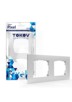 Рамка 2-м Pixel универс. бел. TOKOV ELECTRIC TKE-PX-RM2-C01