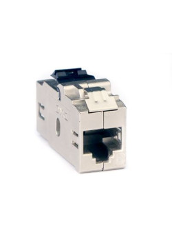 Модуль  Кейстоун (Keystone) RJ45 CAT6 проходной экранированный(STP) серебристый(форм-фактор МС)