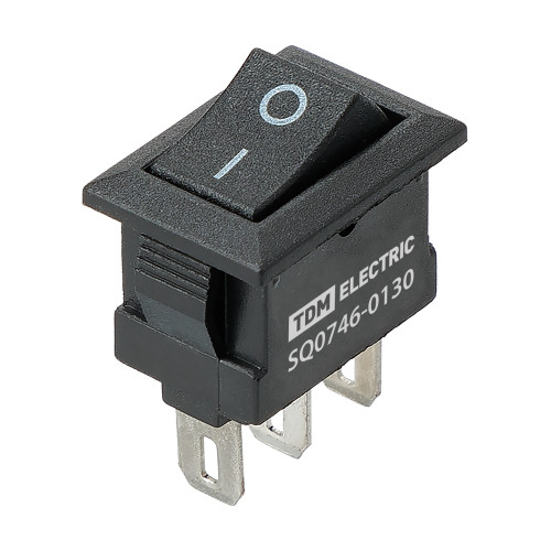 Выключатель клавишный KCD11-102 250В AC/DC, 1P, 3А, (3с), ON-ON, черный, Micro TDM Выключатель клавишный KCD11-102 250В AC/DC, 1P, 3А, (3с), ON-ON, черный, Micro TDM