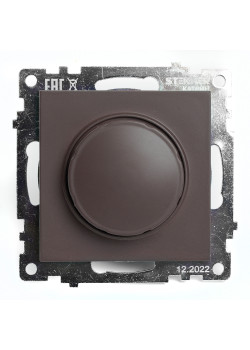 Выключатель диммирующий TRIAC(механизм), STEKKER GLS10-7106-04, 250V, 500W, серия Катрин, шоколад