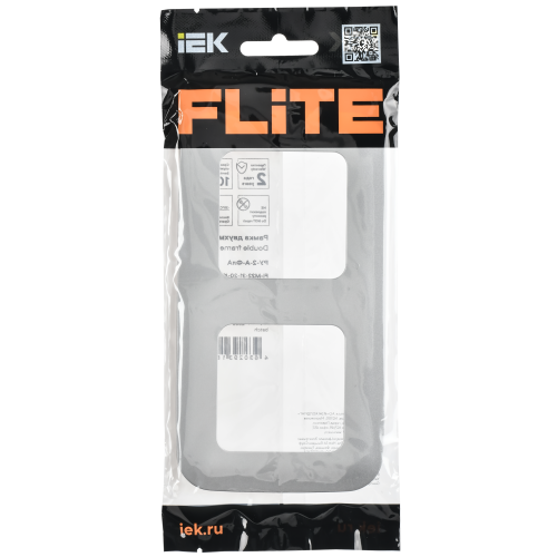 FLITE Рамка 2-местная РУ-2-А-ФлА алюминий IEK FLITE Рамка 2-местная РУ-2-А-ФлА алюминий IEK