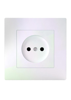 Розетка 1-м СП Pixel 16А IP20 без заземл. в сборе перламутр. TOKOV ELECTRIC TKE-PX-R1F-C04