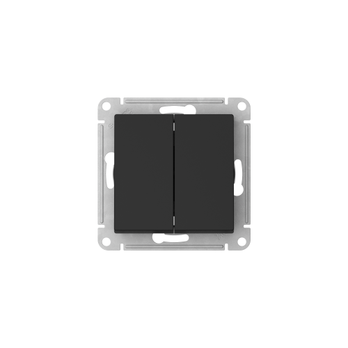 ATLASDESIGN AQUA 2-клавишный ВЫКЛЮЧАТЕЛЬ, IP44, сх.5, 10АХ, мех., быстрозажим. клем., КАРБОН ATLASDESIGN AQUA 2-клавишный ВЫКЛЮЧАТЕЛЬ, IP44, сх.5, 10АХ, мех., быстрозажим. клем., КАРБОН