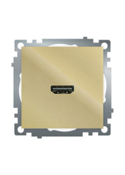 Розетка HDMI 2.1, Type A (механизм), STEKKER, GLS00-7118-08, серия Катрин, золото