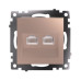 Розетка компьютерная 2-местная RJ-45 (механизм) STEKKER GLS00-7109-02, серия Катрин, шампань Розетка компьютерная 2-местная RJ-45 (механизм) STEKKER GLS00-7109-02, серия Катрин, шампань